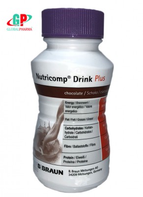 Sữa dinh dưỡng NUTRICOMP® DRINK PLUS CHOCOLATE 200ML (VỊ Sôcôla)